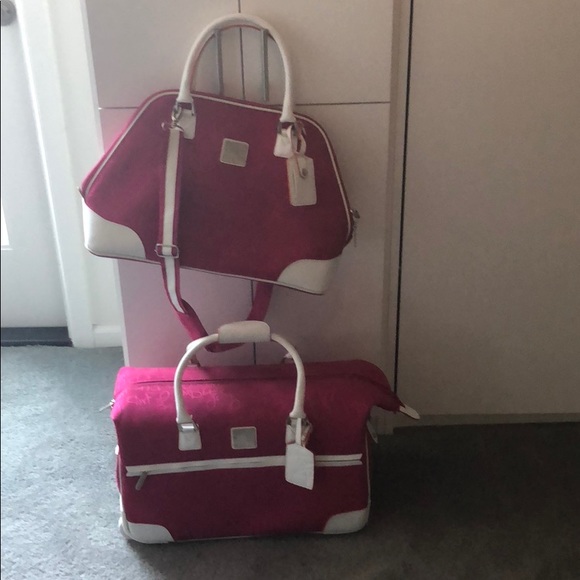 dvf luggage pink